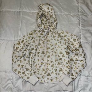 TNA LOGO ZIP UP SWEATER